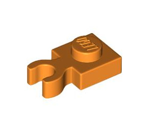LEGO Orange Platte 1 x 1 mit Vertikale Clip (Dick geöffneter O-Clip) (44860 / 60897)