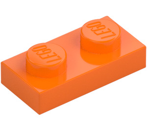 LEGO Orange assiette 1 x 2 (3023 / 28653)