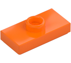 LEGO Orange Plate 1 x 2 with 1 Stud (with Groove and Bottom Stud Holder) (15573 / 78823)