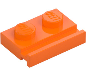 LEGO Orange assiette 1 x 2 avec Porte Rail (32028)