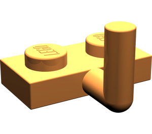 LEGO Orange assiette 1 x 2 avec Crochet (Bras horizontal de 6 mm) (4623)