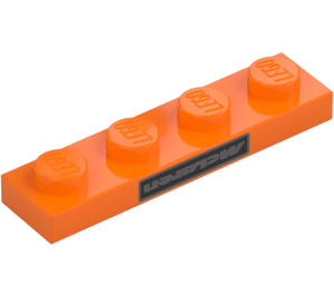 LEGO Naranja Placa 1 x 4 con Mclaren (3710 / 103806)