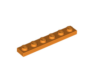 LEGO Orange Plate 1 x 6 (3666)