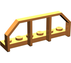 LEGO Oranje Plaat 1 x 6 met Trein Wagon Railings (6583 / 58494)