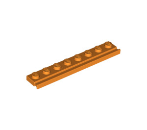 LEGO Orange Platte 1 x 8 mit Tür Rail (4510)