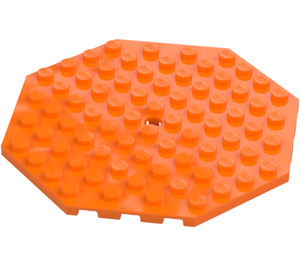 LEGO Oransje Plate 10 x 10 Octagonal med Hull (89523)