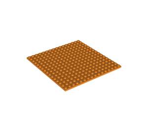 LEGO Orange assiette 16 x 16 avec dessous de côtes (91405)