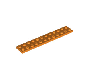 LEGO Oranje Plaat 2 x 12 (2445)