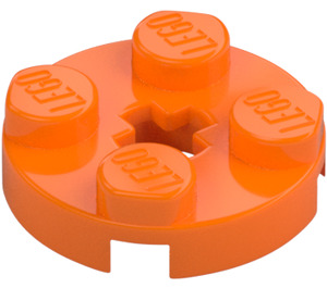 LEGO Orange Plate 2 x 2 Round with Axle Hole (with 'X' Axle Hole) (4032)