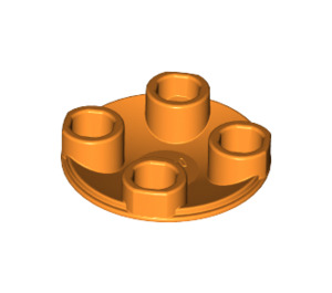 LEGO Orange Platte 2 x 2 Runden mit Gerundet Unterseite (2654 / 28558)
