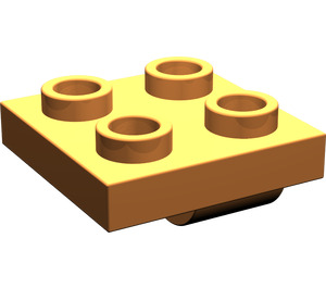 LEGO Orange Platte 2 x 2 mit Loch ohne untere Kreuzstütze (2444)