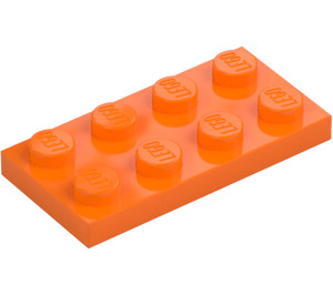 LEGO Oranje Plaat 2 x 4 (3020)