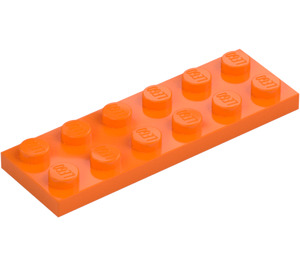 LEGO Orange Plate 2 x 6 (3795)