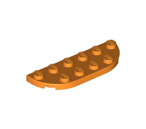 LEGO Orange Plate 2 x 6 with Rounded Corners (18980)