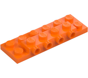 LEGO Oranje Plaat 2 x 6 x 0.7 met 4 Noppen aan Kant (72132 / 87609)