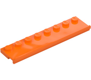 LEGO Orange Plate 2 x 8 with Door Rail (30586)