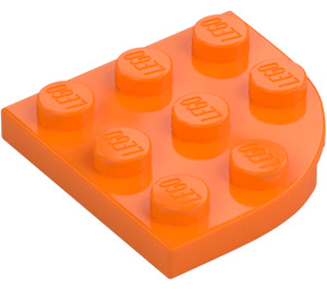 LEGO Oranssi Levy 3 x 3 Pyöreä Kulma (30357)