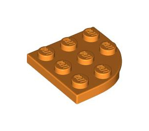 LEGO Oranje Plaat 3 x 3 Ronde Hoek (30357)
