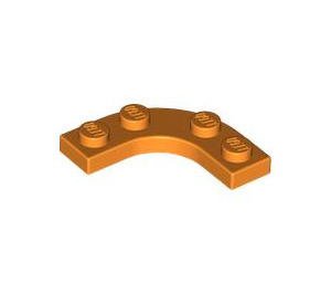 LEGO Orange Plate 3 x 3 Rounded Corner (68568)