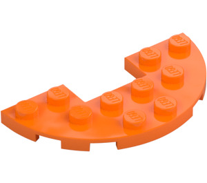 LEGO oranžová Deska 3 x 6 Kolo Polovina Kruh s Výřez (18646)