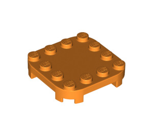 LEGO Orange Plate 4 x 4 x 0.7 with Rounded Corners and Empty Middle (66792)
