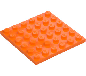 LEGO Oranje Plaat 6 x 6 (3958)