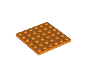LEGO Orange assiette 6 x 6 (3958)