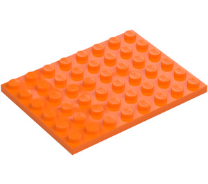 LEGO Orange Plate 6 x 8 (3036)