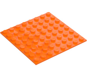 LEGO Oransje Plate 8 x 8 med Adhesive (80319)