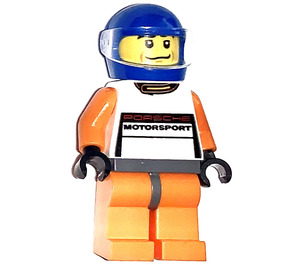 LEGO Orange Porsche Driver Minifigure