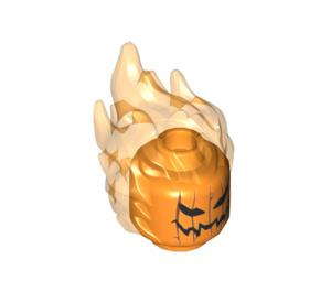 LEGO Orange Pumpkin Head with Transparent Orange Flaming Hair  (26990 / 34000)