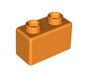 레고 주황색 Quatro 벽돌 1 x 2 (63.4 X 31.4) (48287)