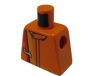 LEGO Orange Racer Driver, Scorcher Torso without Arms (973)