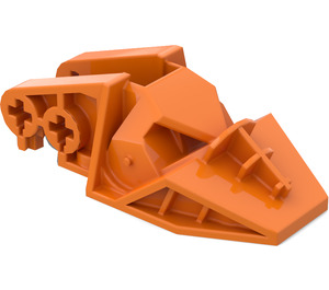 LEGO orange Ridged Hoved / Fod 3 x 6 x 1.6 (22951 / 32165)