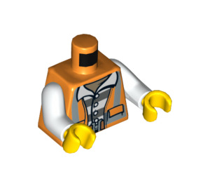 LEGO Orange Robber Minifig Torso (973 / 76382)