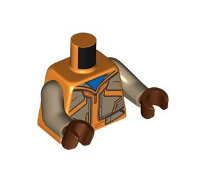 LEGO Orange Rocket Raccoon with Reddish Brown Fur and Orange Suit Minifig Torso (973 / 76382)