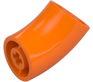 LEGO orange Rund Klods med Elbow (kortere) (1986 / 65473)