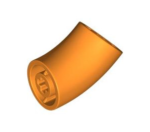LEGO Orange Round Brick with Elbow (Shorter) (1986 / 65473)