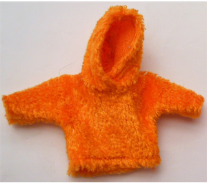 LEGO Orange Scala Clothes Weiblich Fell Pullover mit Kapuze