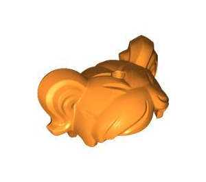 LEGO Orange Kurz Haar mit Ponytails und Fringe (5039 / 35701)