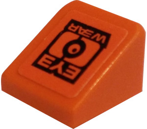 LEGO Orange Pente 1 x 1 (31°) avec Eye Wear Autocollant (50746)