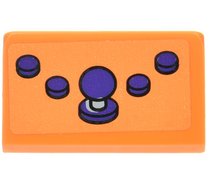 LEGO Orange Slope 1 x 2 (31°) with Joysticks Sticker (85984)