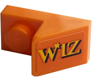 LEGO Orange Steigung 1 x 2 (45°) mit Platte mit 'WIZ' Aufkleber (15672)