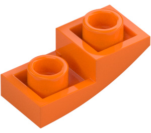 LEGO Orange Backe 1 x 2 Böjd Omvänd (24201)