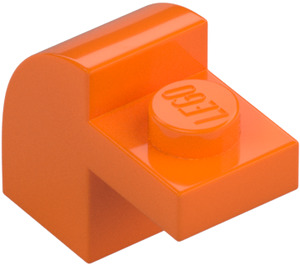 LEGO Oranje Helling 1 x 2 x 1.3 Gebogen met Plaat (6091 / 32807)