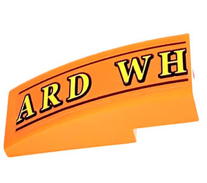 LEGO Oranje Helling 1 x 3 Gebogen met 'ARD WH'  Sticker (50950)