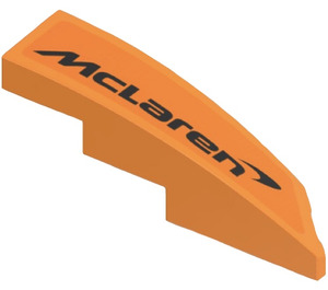 LEGO Orange Slope 1 x 4 Angled Left with ‘McLaren’ Sticker (5415)