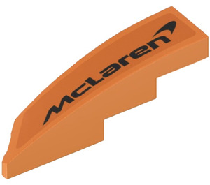 LEGO Orange Slope 1 x 4 Angled Right with ‘McLaren’ Sticker (5414)