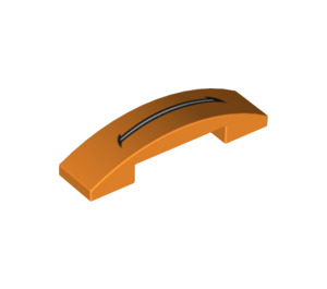 LEGO Orange Slope 1 x 4 Curved Double with Open Mouth (70296 / 93273)