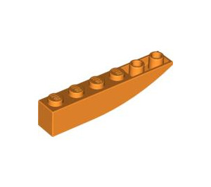 LEGO Oranje Helling 1 x 6 Gebogen Omgekeerd (41763 / 42023)